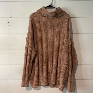 Beautiful light brown turtleneck sweater by Zenana Outfitters size Large